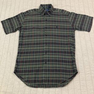 Polo Ralph Lauren Mens Vtg Blake Cotton Short Sleeve Shirt Plaid Tartan Small